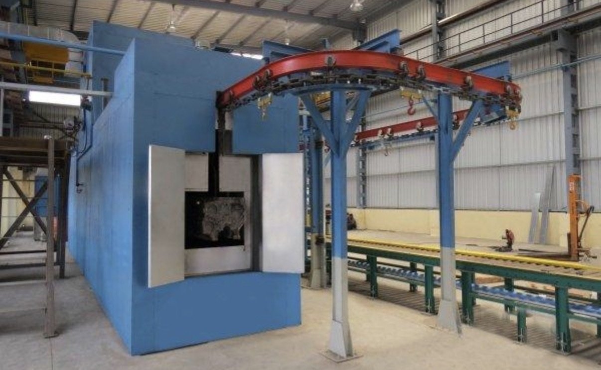 Conveyorised powder curing oven