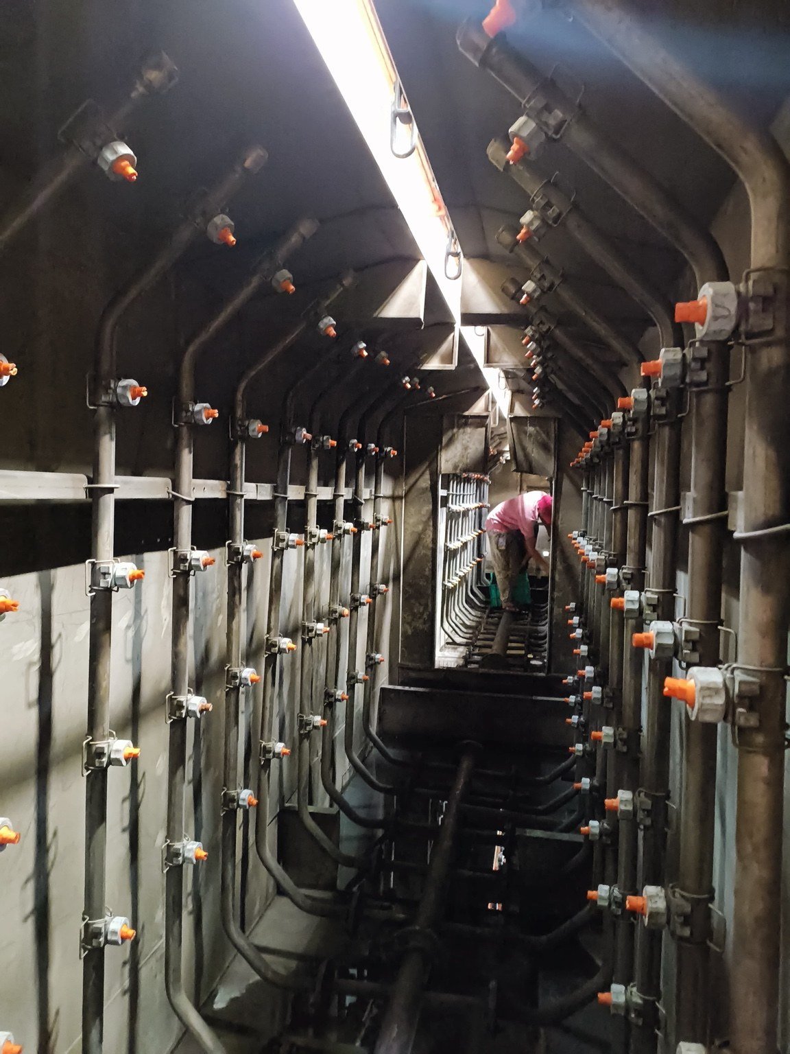 Industrial process tank interior reference for electroplating