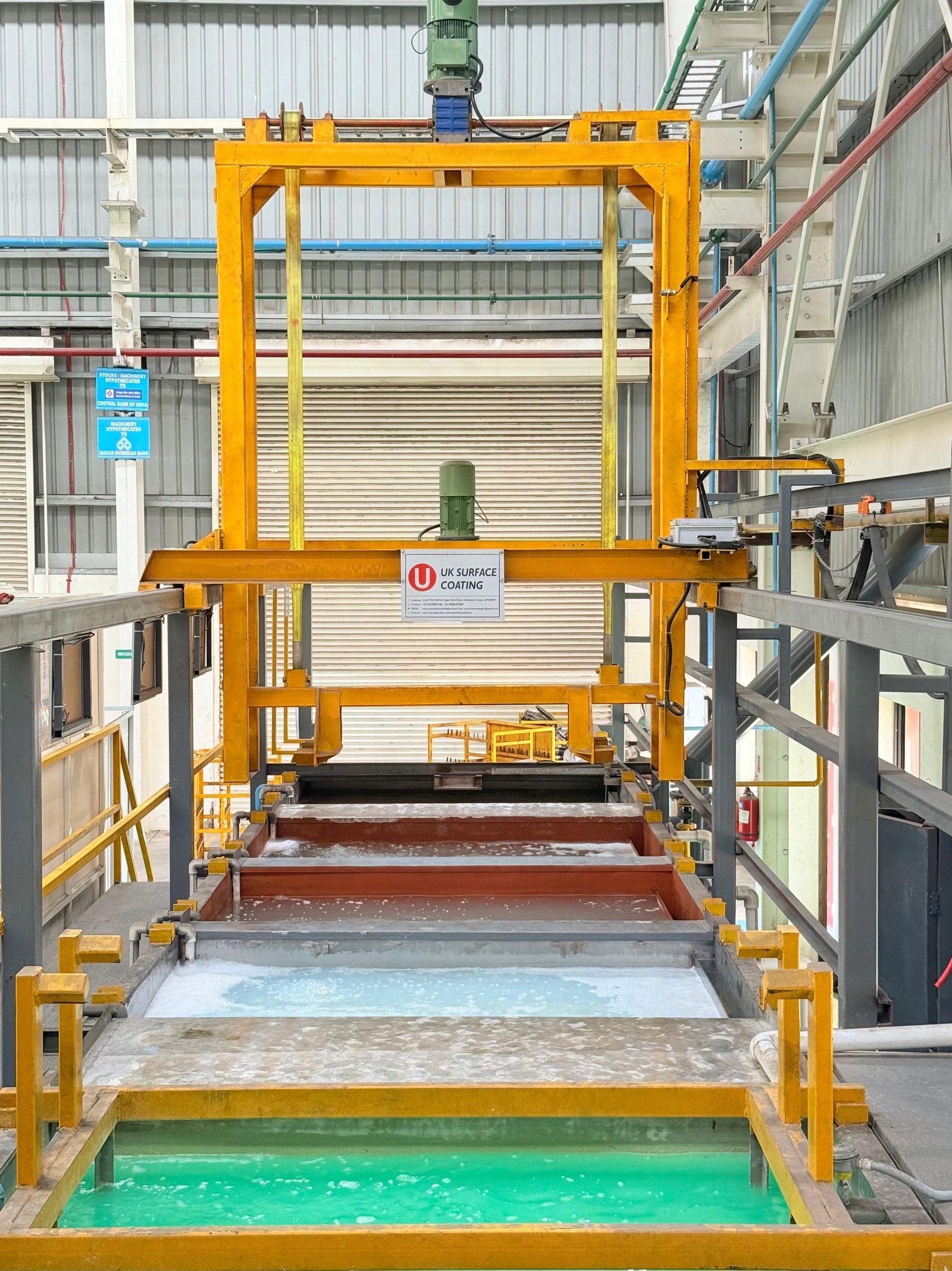 Transporter wagon for pretreatment and industrial process lines